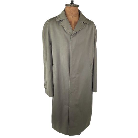 Vintage Alligator Gold Label Gabardine Coat Unisex Water Repellent Union Made